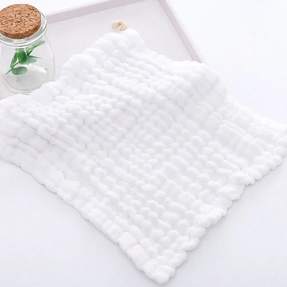 4 Pcs Pure Washcloths Bath Towels Face Muslin Burp Saliva Printing Burping Handkerchief