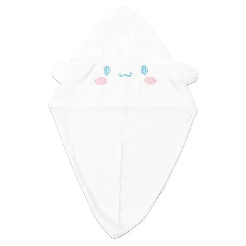 Sanrio Cute Cinnamonrolls Melodys Dry Hair Hat Kawaii Anime Absorbent Quick Drying Shampoo Bath Hat Home Bathroom Bald Towel