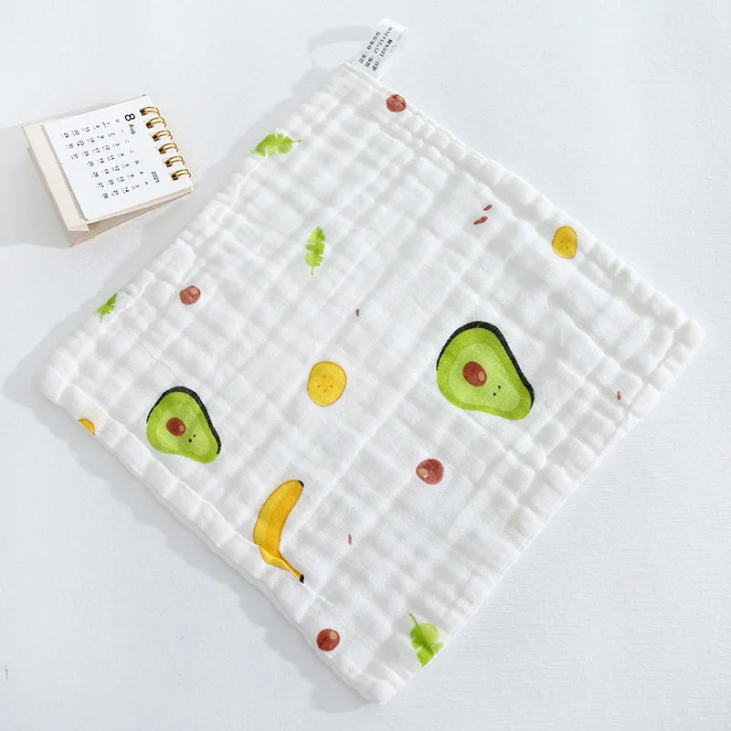 Baby Towel Newborn Cotton 100% Square Six-layer High-density Gauze Towel Newborn Baby Saliva Infant Face Bath Towel