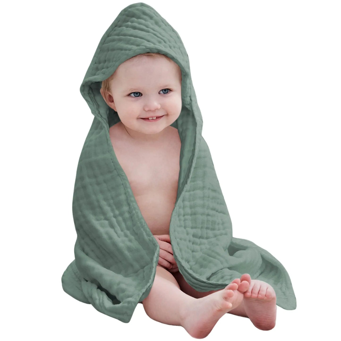 Large Baby Towel Soft 100% Muslin 6-layer Hooded Cotton Bath Baby Towel for Babies Infant Toddler Newborn Blankets Bath Towel