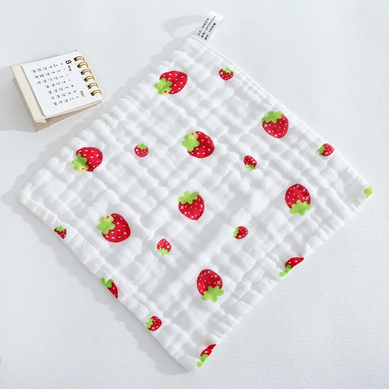 Baby Towel Newborn Cotton 100% Square Six-layer High-density Gauze Towel Newborn Baby Saliva Infant Face Bath Towel